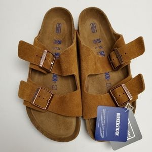 Birkenstock Arizona Mink Suede Leather Sandals NWT